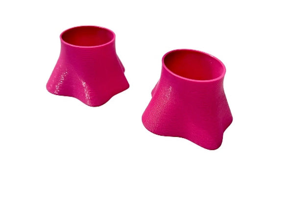 3D Printed Ruffle Cuff in Pink