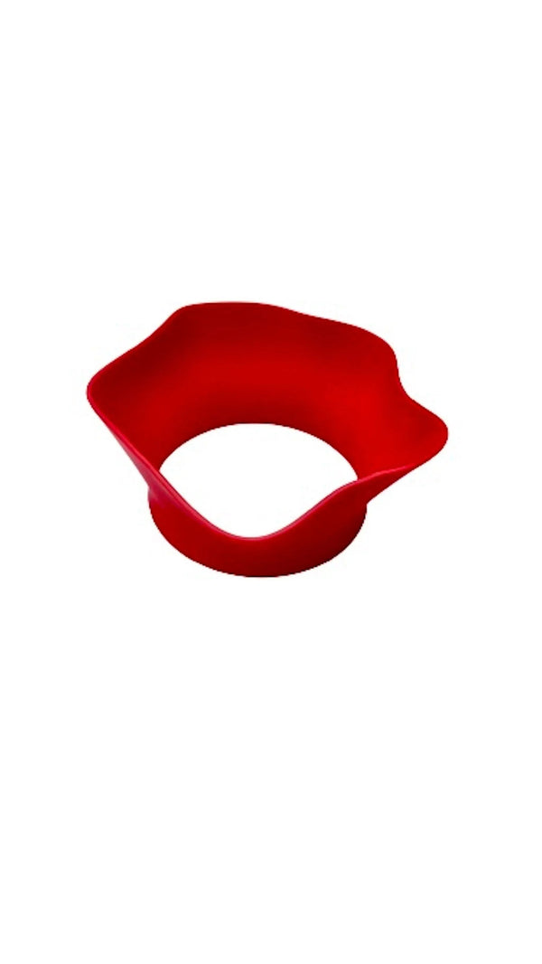 3D Printed Ruffle Cuff in Red