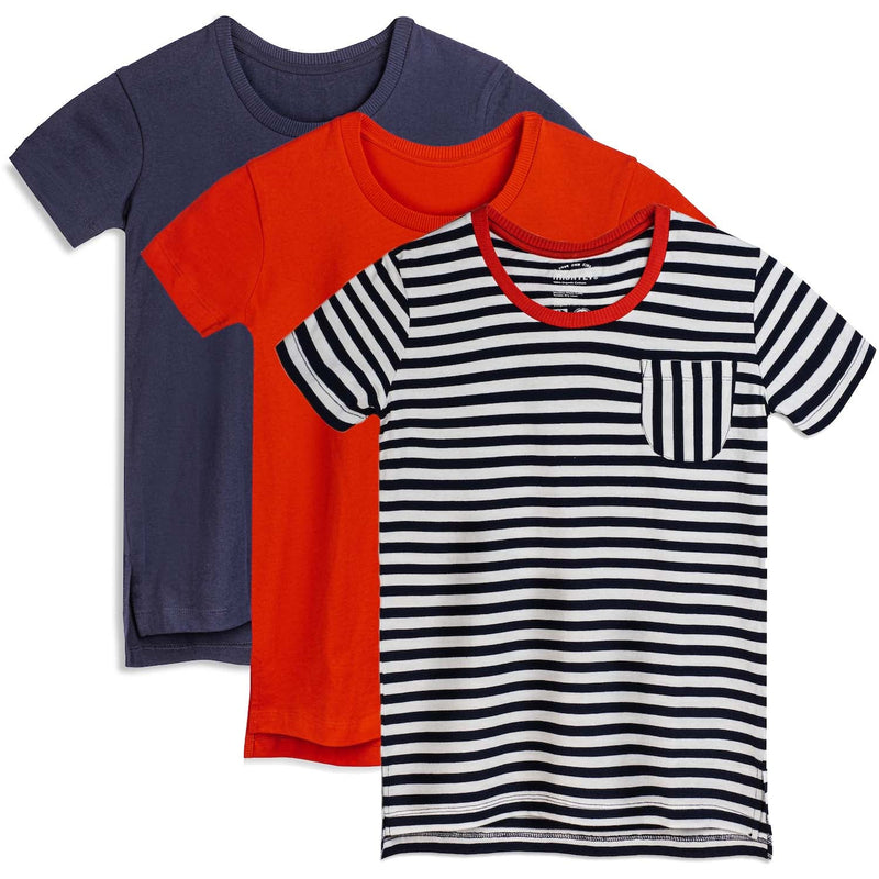 Organic Cotton Kids Shirts - Extended Length T-Shirts 3 Pack