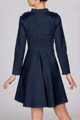 The Cherrie Dress w/sleeves - Blue Navy
