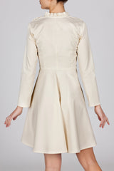 The Cherrie Dress w/sleeves - Cream