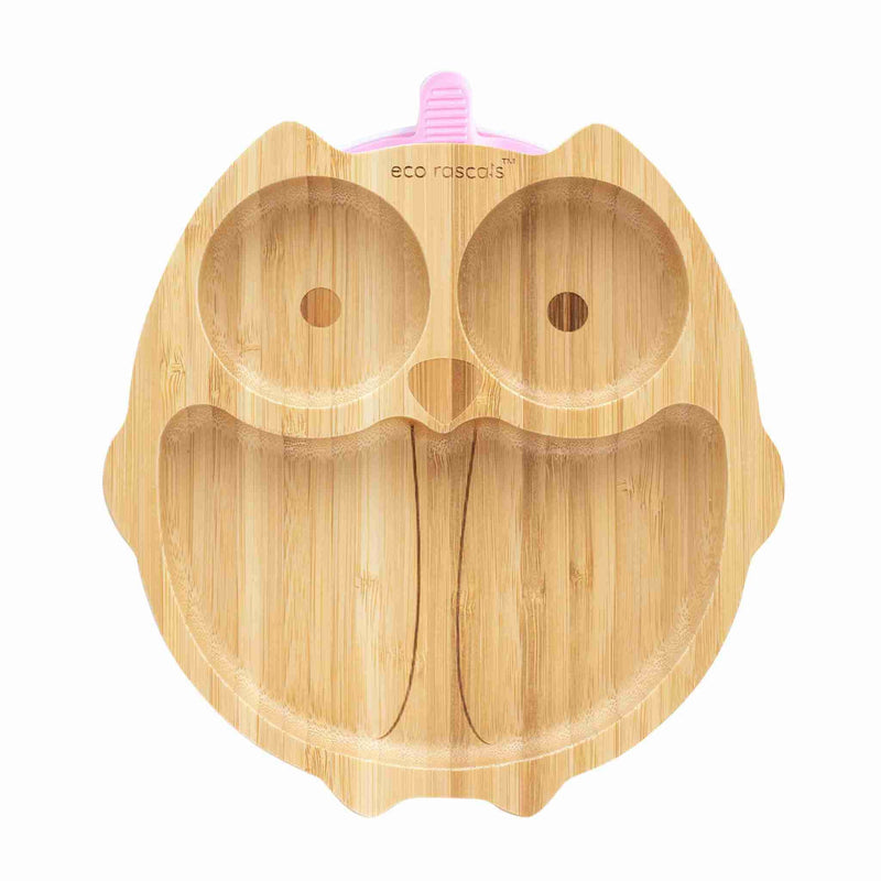 Bamboo Owl Shaped Suction Plate