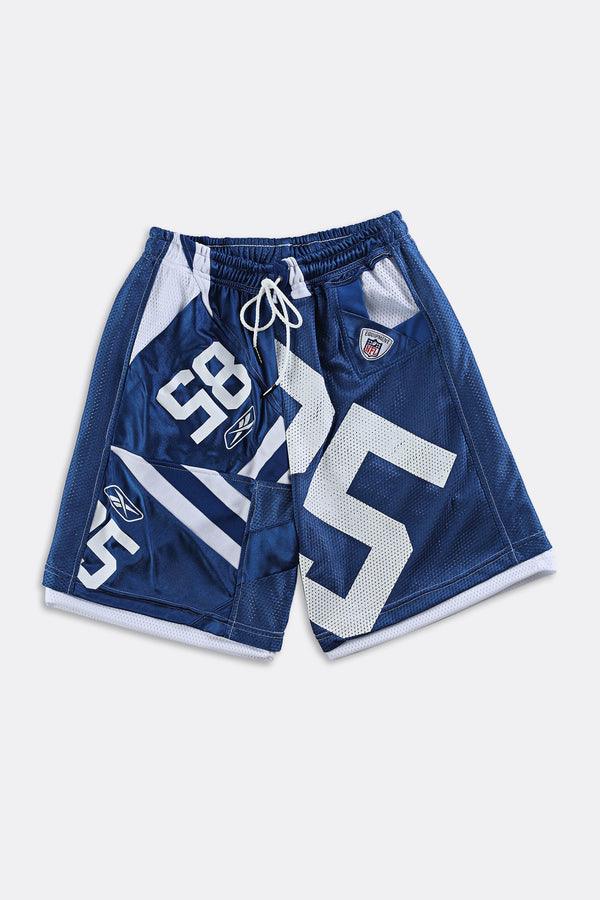 Rework Unisex Colts NFL Jersey Shorts - Women-S, Men-XS