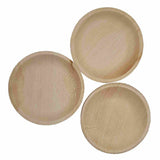 Dtocs Palm Leaf Plates 7 Inch Round (Pack 50) | Bamboo Plate Like Compostable Disposable Wedding Plates For Serving Fruits, Cake, Dessert