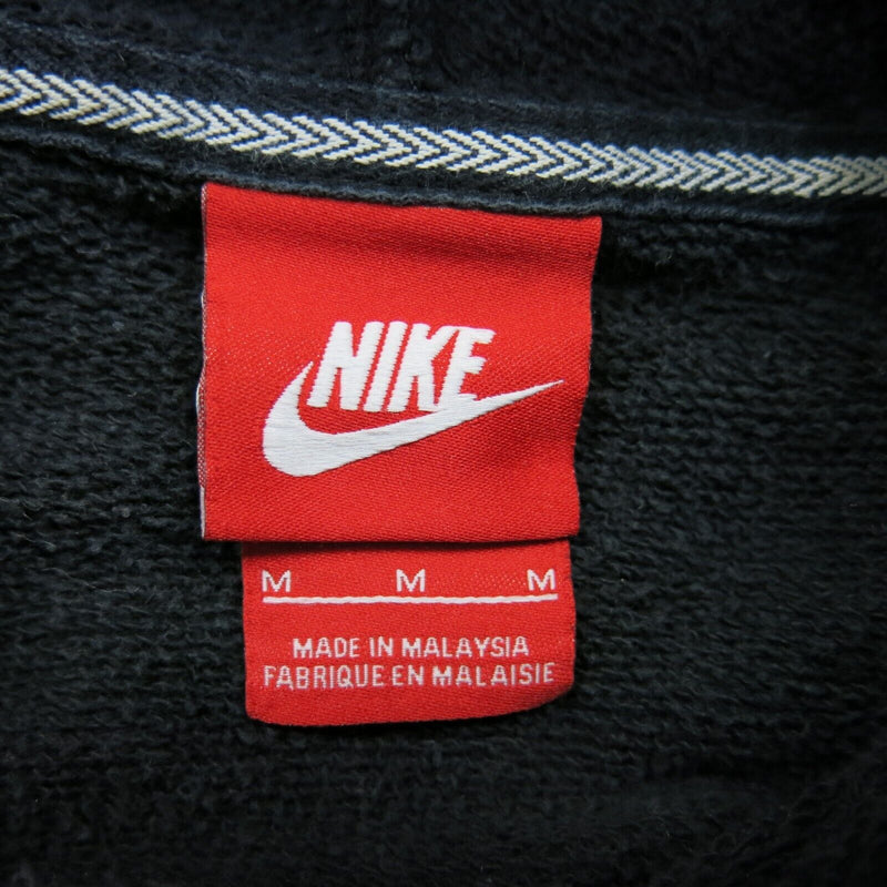 Nike Womens Hoodie Sweatshirt Long Sleeves Pockets Logo Black Size Medium