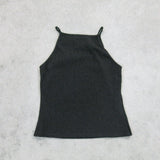 H&M Womens Square Neck Strappy Camisole Tank Top Sleeveless Black Size Medium