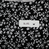 White House Black Market Women A Line Mini Dress Floral Print Black White SZ 00