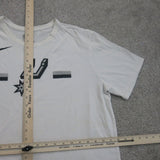 NBA The Nike Tee Mens Crew Neck T Shirt Athletic Cut Short Sleeves White Size XL