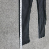 Womens Skinny Leg Jeans Denim Stretch Mid Rise 5 Pocket Black Size W29XL30