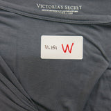 Victorias Secret Womens Tiefront Shirt Short Sleeve Boot Neck Blue Size Small P