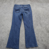 White Black House Market Womens Bootcut Jeans Denim Blue Low Rise Stretch Size 8