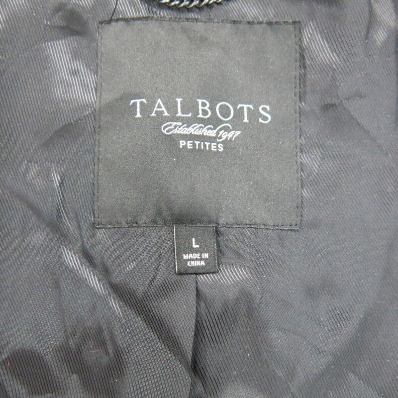 Talbots Women Trench Coat Long Sleeves Collared Neck 2 Pockets Plaid Red Size L