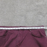 H&M Mens Skinny Fit Jeans Stretch High Rise 5 Pockets Maroon Size US 33