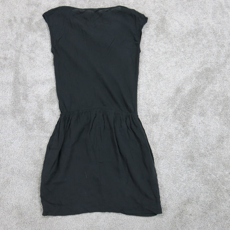 Armani Exchange Women Fit & Flare Dress Short Sleeve Round Neck Black Size XS
