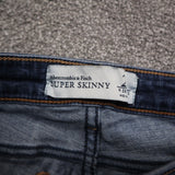 Abercrombie & Fitch Women Super Skinny Jeans Denim Stretch Mid Rise Blue Size 2