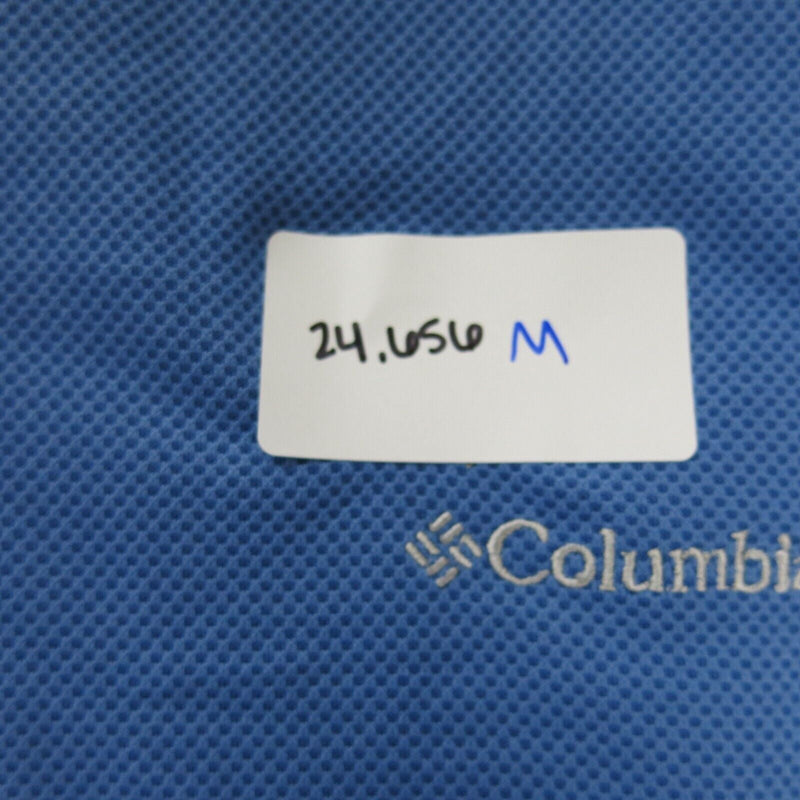 Columbia Sportswear Men Golf Polo Shirt Short Sleeve Collar Button Blue Medium