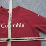 Columbia Sportswear Womens Sweatshirt Crew Neck Ribbed Cuff & Hem Red Size XL