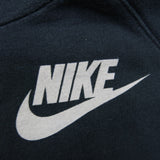 Nike Womens Hoodie Sweatshirt Long Sleeves Pockets Logo Black Size Medium