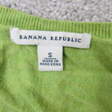Banana Republic Womens Sweater Pullover Striped Long Sleeves Green Blue Size S