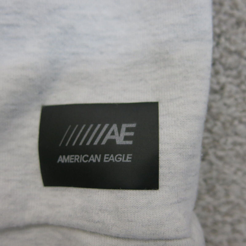 American Eagle Mens Pullover Sweatshirt Long Sleeves White Blue Size X Large