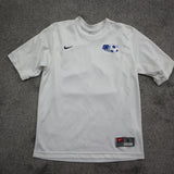Nike Dri Fit Mens Pullover T-Shirt Short Sleeve Crew Neck Logo White Size Small