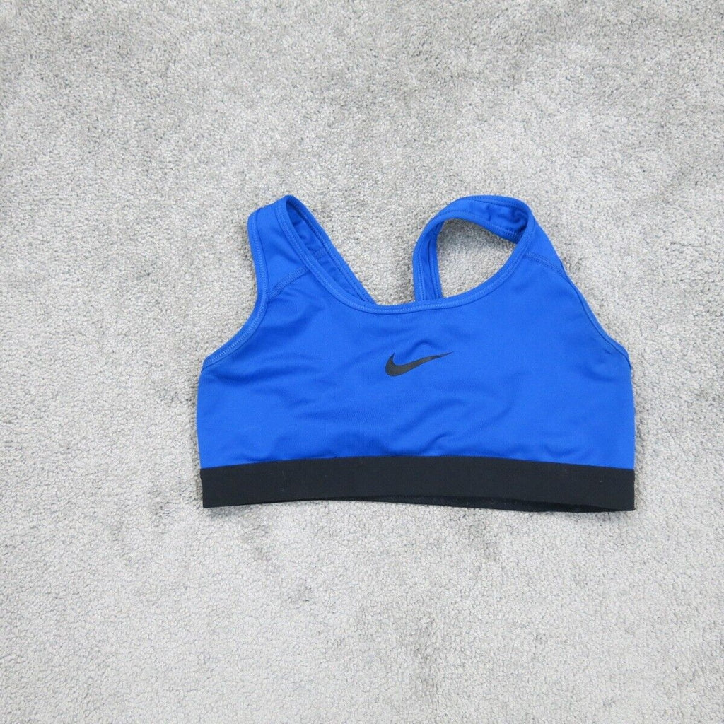Nike Womens Activewear Sports Bra Racerback Dri Fit Workout Black Size –  Goodfair