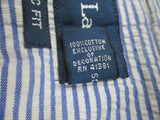 Lauren Ralph Lauren Men's Classic Fit Pin Striped Button Down Shirt Sky Blue XXL