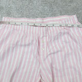 Victorias Secret Womens Striped Activewear Pant Elastic Waist Pink White Size XS