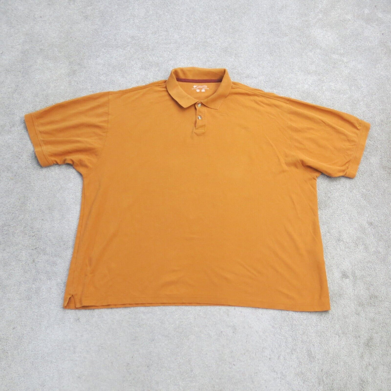Columbia Shirt Mens Orange 3XB Golf Polo Short Sleeve Embroidered