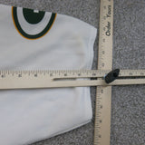 Logo Athletic Mens Sports V Neck T Shirt Short Sleeves FAVRE #4 White Size XL