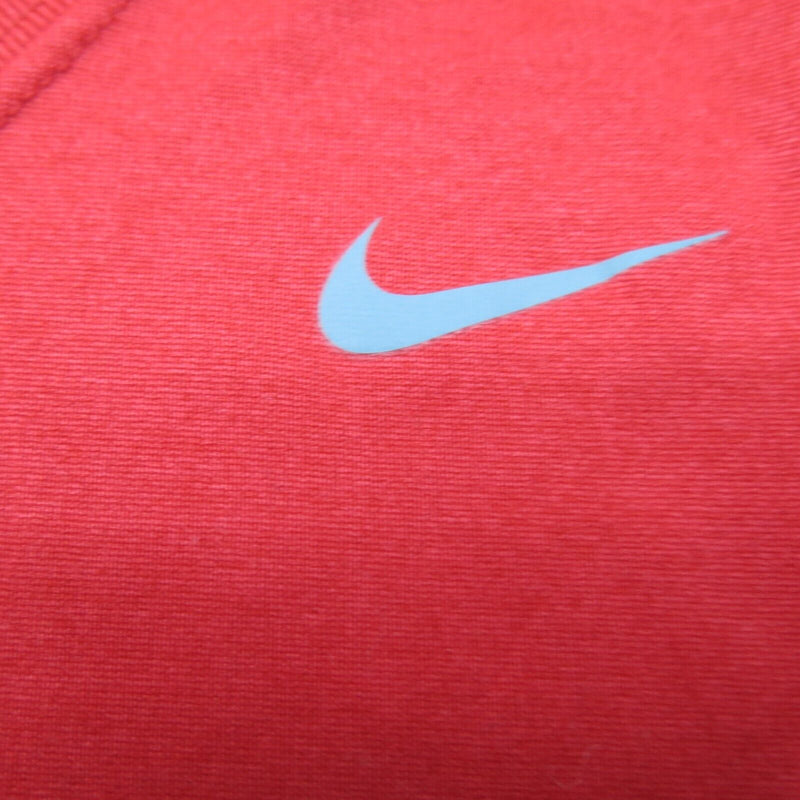 Nike Dri Fit Womens Pullover T-Shirt Short Sleeves Scoop Neck Red Size Small