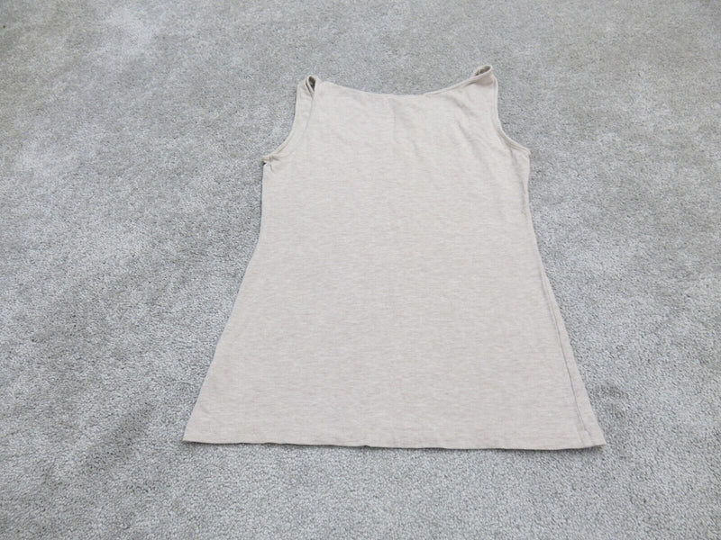 H&M Womens Tank Blouse Top Sleeveless Scoop Neck Pullover Ivory Size Small