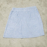 NWT Pure Jill Women Straight Pencil Skirt Drawstring Waist Pocket Heather Blue S