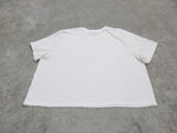 Adidas Womens Graphic T Shirt Short Sleeve Crew Neck White Size X Large