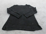Talbots Womens Pullover Sweater Knitted Long Sleeves Crew Neck Black Size Large