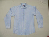 Chaps Men's Plaid Check Button Up Shirt Long Sleeves Sky Blue Size Large