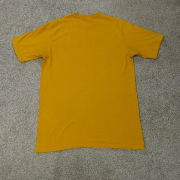Champion Shirt Mens Large Yellow Crew Neck Graphic Tee Pullover Lightweight