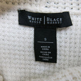 White House Black Market Women Sweater Dress Cowl Neck Sleeveless Ivory Small