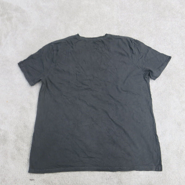 Lucky Brand Shirt Mens X Large Black Short Sleeve Workwear Outdoor Graphics Tee