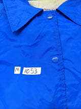 Vintage 80s Athletech Blue Nylon Blank Windbreaker Sports Jacket Blue Size 18 W