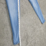 American Eagle Women Skinny Jeans Super Stretch Mid Rise Blue Size 2 Regular
