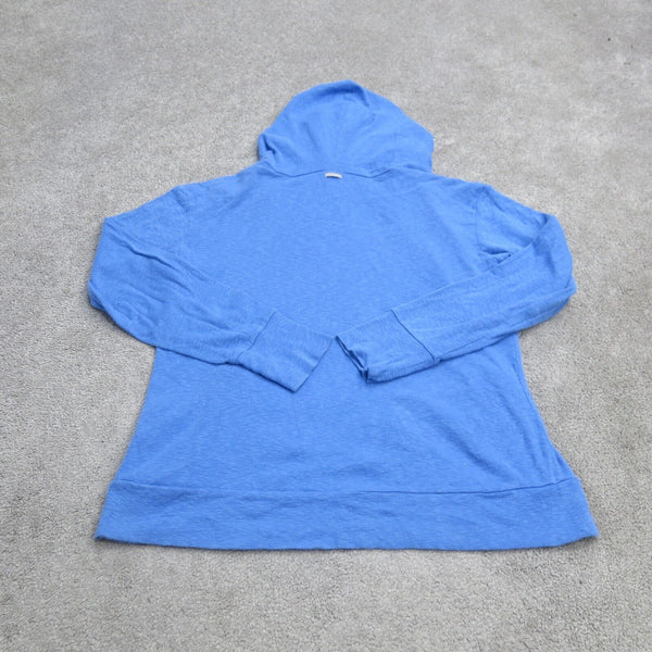 Columbia Hoodie Women Medium Blue Pullover Sweatshirt Long Sleeve Logo Outdoors