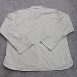 H&M Mens Button Down Shirts Long Sleeves Collared Neck Fitted Ivory Size XL