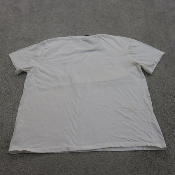 Polo By Ralph Lauren Shirt Men XL White Crew Neck Tee Short Sleeve Outdoors Logo