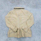 Talbots Womens Blazer Coat Double Breasted Long Sleeves Pockets Khaki Size 6P