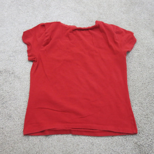 Abercrombie & Fitch Shirt Womens Small Red Casual Lightweight Cap Sleeve Top