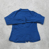 Talbots Women Button Up Blouse Shirt Top Long Sleeve 100% Cotton Blue Size Small