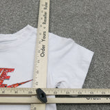 Nike T-Shirt Youth Boys Size 6 Years White Red Graphic Logo Sports T-Shirt