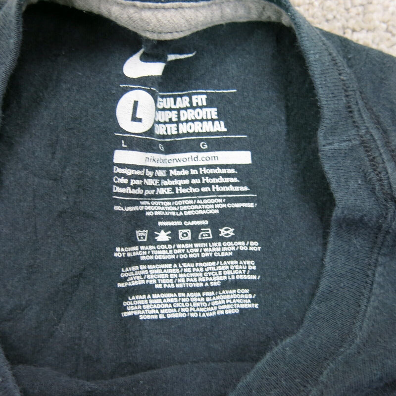 Nike Mens Sportswear Logo Graphics T Shirt Short Sleeves Charcoal Gray Size L