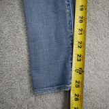 American Eagle Womens Jeans Skinny Leg Stretch Mid Rise Distressed Blue Size 2